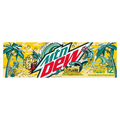 Mountain Dew Baja Flash Pineapple Coconut Soda - 12-12 FZ - Image 3