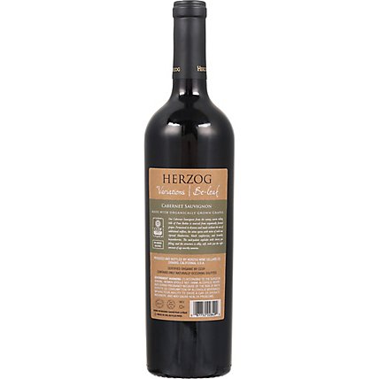 Herzog Sulfite Free Be-leaf Paso Robles Cabernet Wine - 750 ML - Image 4