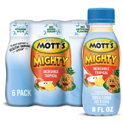 Mott's Mighty Incredible Tropical Juice Drink - 6-8 Fl. Oz. - Image 1