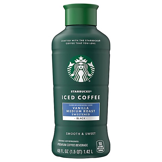 Starbucks Premium Vanilla Flavored Iced Coffee Beverage - 48 Fl. Oz.