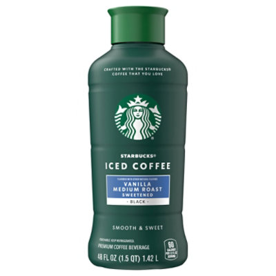 Starbucks Iced Coffee Premium Coffee Beverage Vanilla Flavored 48 Fl Oz - 48 OZ