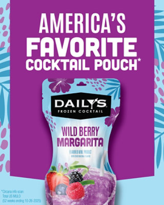 Daily's Wild Berry Margarita Frozen Cocktail Drink Pouch - 10 Fl. Oz. - Image 3