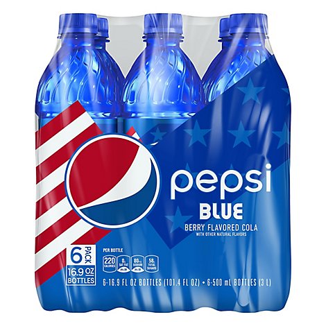 Pepsi Blue Soda Berry Pet Bottle - 6-16.9 FZ
