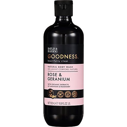Goodness Body Wash Natural Rose & Geranium - 16.9 Fl. Oz. - Image 2