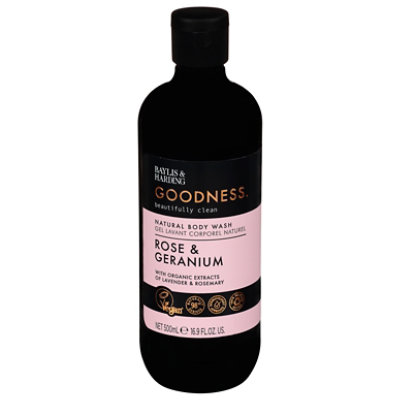 Goodness Body Wash Natural Rose & Geranium - 16.9 Fl. Oz.