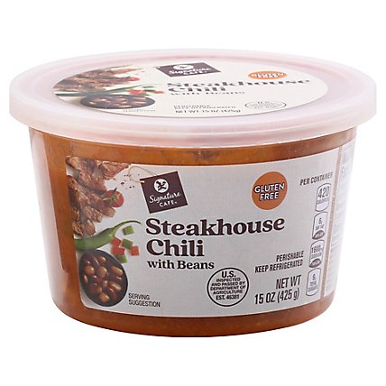 Signature Cafe Steakhouse Chili With Beans Soup - 15 OZ - Image 1