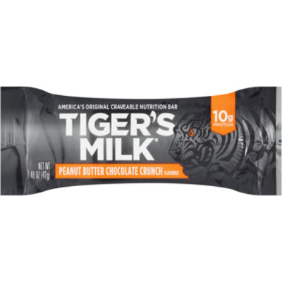 Tigers Milk Nutrition Bar Peanut Butter Chocolate Crunch - 1.48 Oz - Image 2