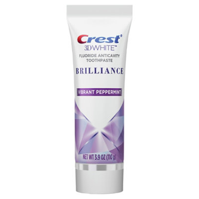 Crest 3D White Toothpaste Fluoride Anticavity Brilliance Vibrant Peppermint Value Pack - 2-3.9 Oz - Image 9
