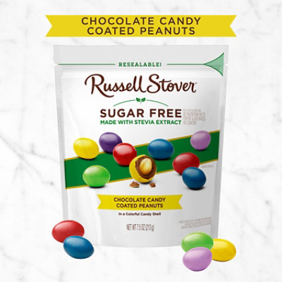 Russell Stover Sugar Free Chocolate Candy Coated Peanuts Bag - 7.5 Oz - Image 2