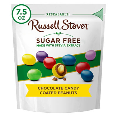 Russell Stover Sugar Free Chocolate Candy Coated Peanuts Bag - 7.5 Oz - Image 1