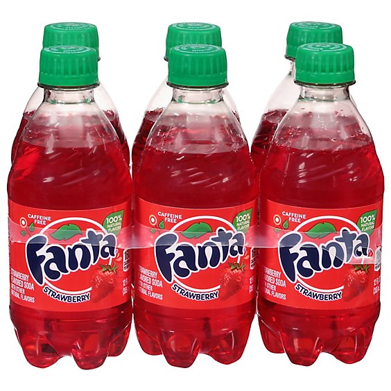 Fanta Soda Strawberry Pack In Bottles - 6-12 Fl. Oz.