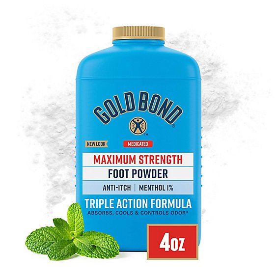 Gold Bond Medicated Foot Powder Maximum Strength - 4 OZ