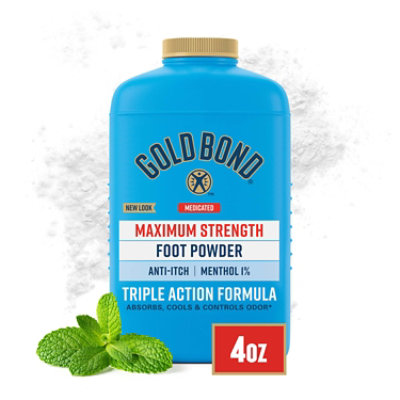 Gold Bond Medicated Foot Powder Maximum Strength - 4 OZ - Image 1