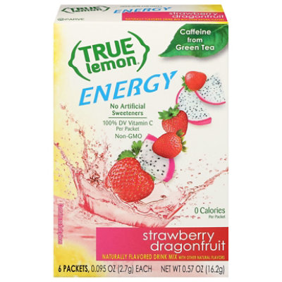 True Lemon Energy Strawberry Dragonfruit Sticks - 6 CT - Image 1