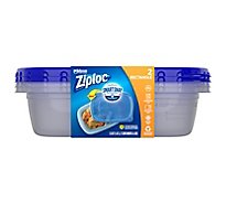 Ziploc Brand Rectangle Food Storage Containers With Lids With Smart Snap Technology - 2-48 Oz