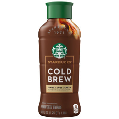 Starbucks Cold Brew Premium Coffee Beverage Vanilla Sweet Cream 40 Fl Oz - 40 OZ