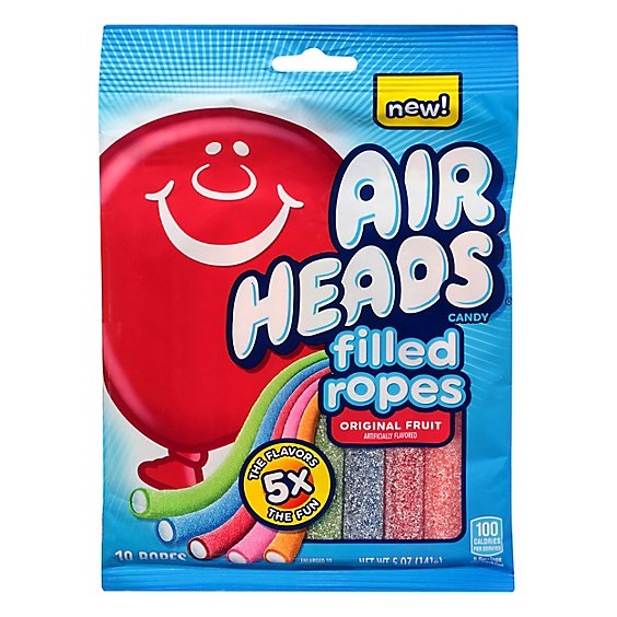 Airheads Filled Ropes 5oz Peg Assorted Flavors - 5 OZ