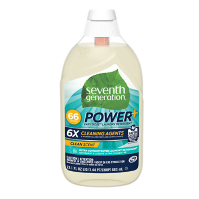 Seventh Generation Power & Clean Liquid Laundry Detergent - 23.1 FZ