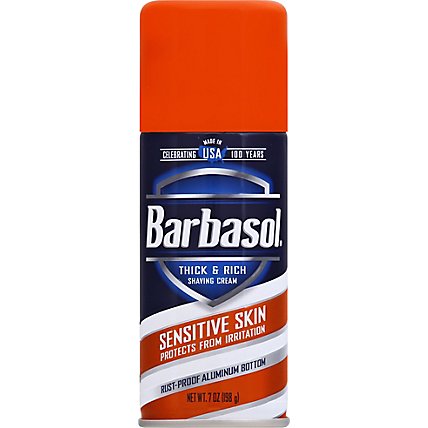 Barbasol Sensitive Skin Shaving Cream - 7 OZ - Image 2
