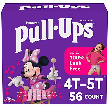 Pull-Ups Potty Training Underwear for Girls Size 6 4T 5T - 56 Count - Image 1