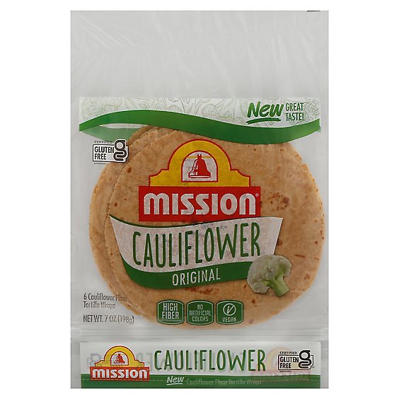 Mission Gluten Free Cauliflower Flour Tortillas 6 Count - 7 OZ