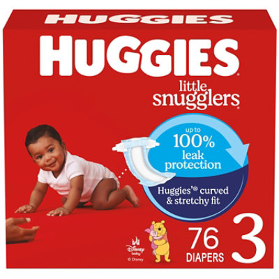 Huggies Little Snugglers Baby Diapers Size 3 (16-28 lbs) - 76 Count - Image 1
