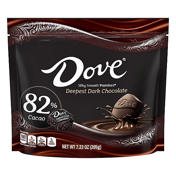 Dove Promises 82% Cacao Deepest Dark Chocolate Candy - 7.23 Oz