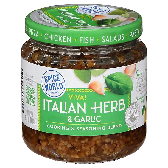 Spice World Italian Herb & Garlic - 6.5 OZ