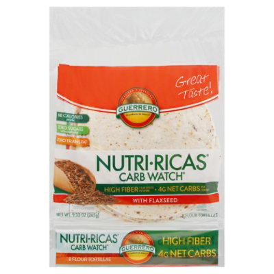 Guerrero Nutri-ricas Carb Watch Flour Tortillas 8 Count - 9.33 OZ - Image 3