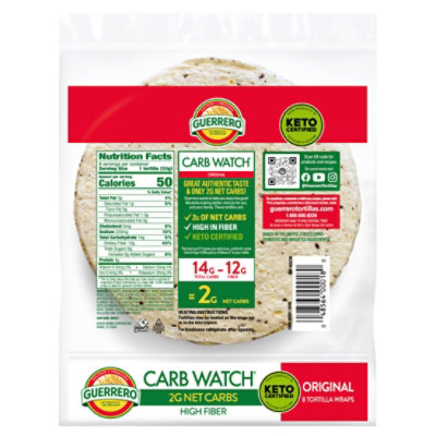 Guerrero Carb Watch Original with Flaxseed Flour Tortillas - 8 Count - Image 2