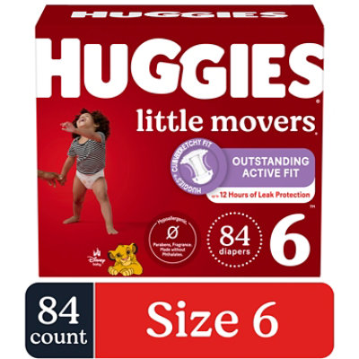 Huggies Little Movers Diapers Size 6 - 84 Count - Image 1