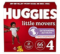 Huggies Little Movers Diapers Size 4 - 66 Count