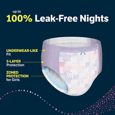 Goodnites Girls' Nighttime Bedwetting Underwear Size Large (68-95 lbs) - 34 Count - Image 3