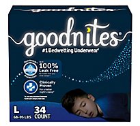 Goodnites Nighttime Bedwetting Underwear for Boys - 34 Count
