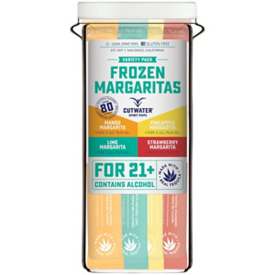 Cutwater Spirit Pops Frozen Margaritas Variety Pack - 12-100 Ml