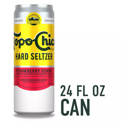 Topo Chico Strawberry Guava Hard Seltzer 4.7% ABV Single Can - 24 Fl. Oz. - Image 1