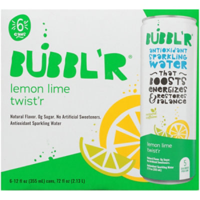 BUBBL'R Antioxidant Sparkling Water Lemon Lime Twist'r - 6-12 Fl Oz - Image 3