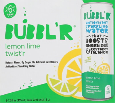 BUBBL'R Antioxidant Sparkling Water Lemon Lime Twist'r - 6-12 Fl Oz - Image 6