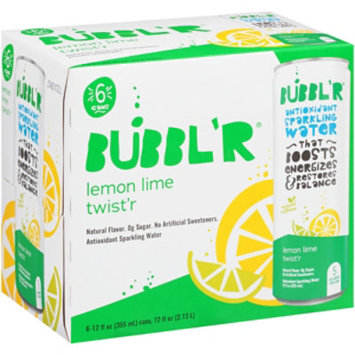 BUBBL'R Antioxidant Sparkling Water Lemon Lime Twist'r - 6-12 Fl Oz - Image 2