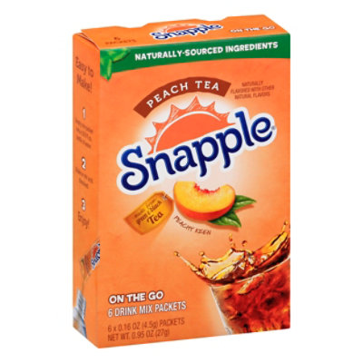 P　Peach Pit とSalty tan Snapple Pwdr Drink Mix Peach - .75 OZ - starmarket