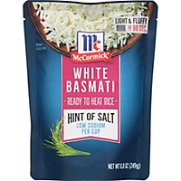 McCormick Ready to Heat Rice White Basmati Hint of Salt - 8.8 Oz - Image 1