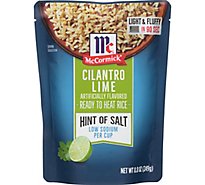 McCormick Ready to Heat Rice Cilantro Lime Hint of Salt - 8.8 Oz