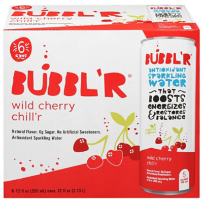 BUBBL'R Antioxidant Sparkling Water Wild Cherry Chill'r - 6-12 Fl Oz - Image 3