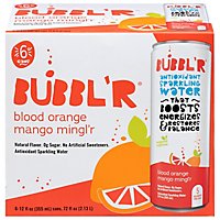 BUBBL'R Antioxidant Sparkling Water Blood Orange Mango Mingl'r - 6-12 Fl Oz - Image 1