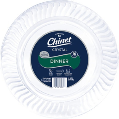 Chinet Cut Crystal 10 Inch Plate - 16 CT - Image 1