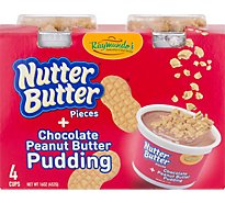 4/4oz Chocolate Peanut Butter Pudding With Nutter Butter Cookie Crumbles - 15.2 OZ