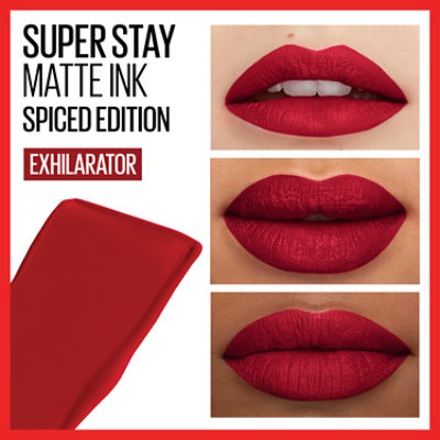 Maybelline Super Stay Matte Ink Liquid Lipstick Lip Makeup Exhilarator - 0.17 Fl. Oz. - Image 3