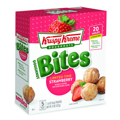 Krispy Kreme Strawberry Donut Holes - 8 OZ - Image 1