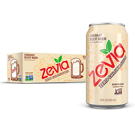 Zevia Creamy Root Beer 10pk - 10-12FZ
