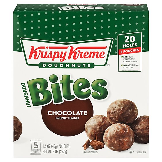 Krispy Kreme Chocolate Donut Holes - 8 OZ